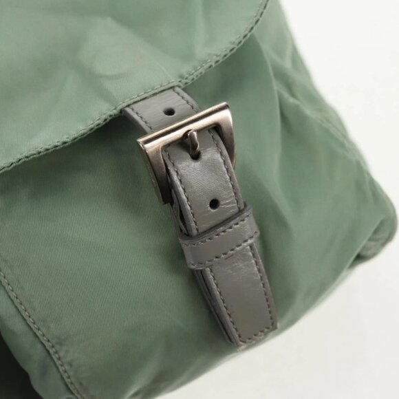 PRADA Backpack Nylon Green Silver Auth 143502 - Picture 13 of 16